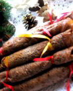 Праздничные шоколадные блинчики с творогом