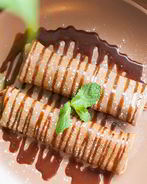 Шоколадные блины с бананом