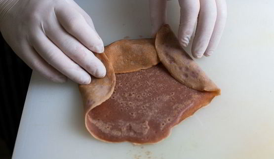 шоколадные блины с бананом