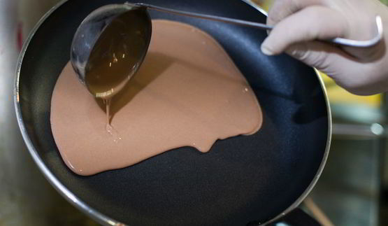 шоколадные блины с бананом