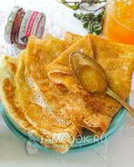 Сладкие тонкие блины на молоке