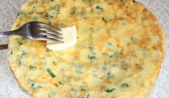 сырные блинчики с петрушкой
