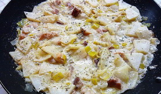 тминные блинчики с беконом