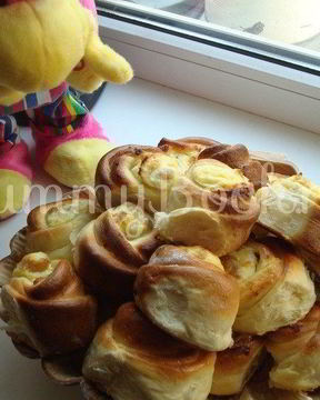 Булочки Розочки с творогом