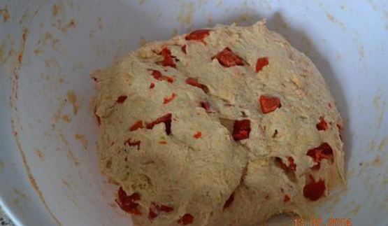 булочки с творогом и запеченным сладким перцем