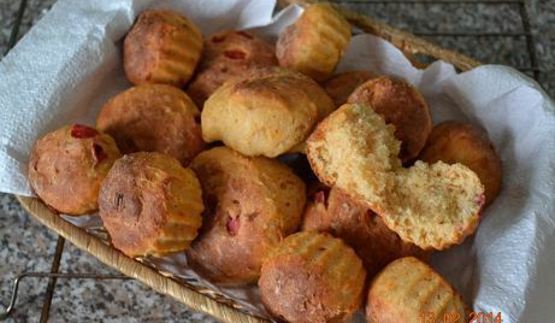 булочки с творогом и запеченным сладким перцем