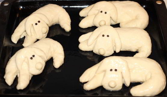 булочки забавные собачки