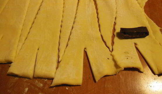 круассаны из слоеного дрожжевого теста