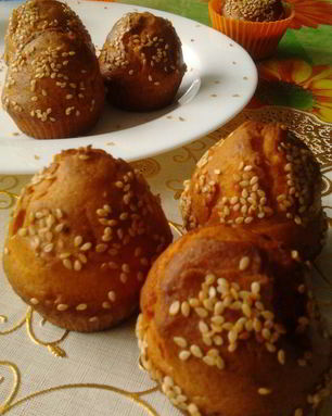 Мини-булочки с кунжутом