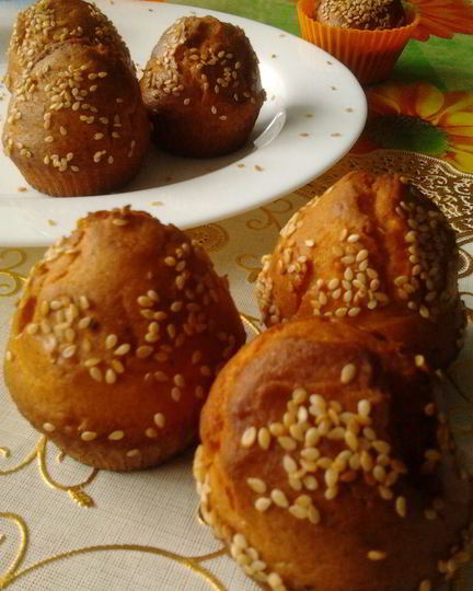 Рецепт мини-булочек с кунжутом