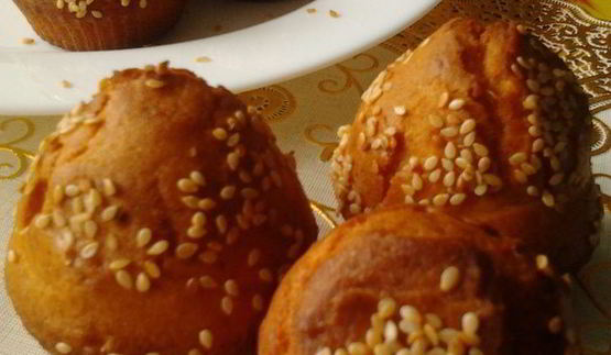 мини-булочки с кунжутом