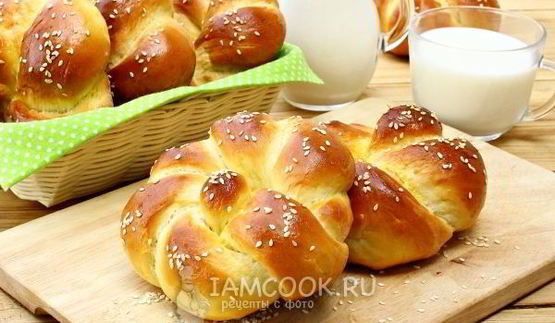 сдобные булочки с кунжутом