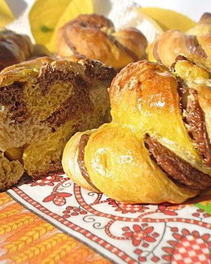 Рецепт трехцветных булочек