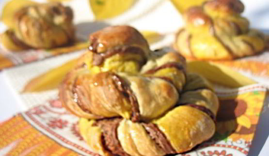 трехцветные булочки