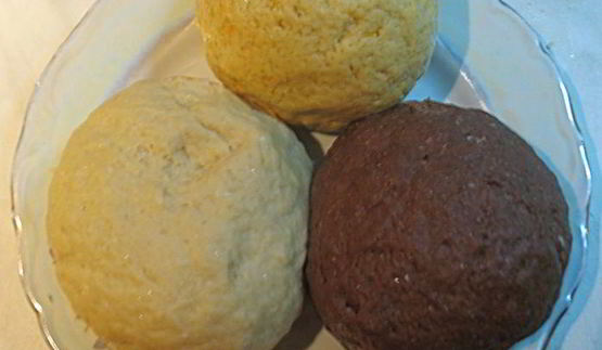 трехцветные булочки