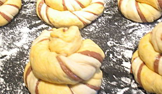 трехцветные булочки