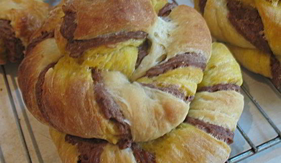 трехцветные булочки