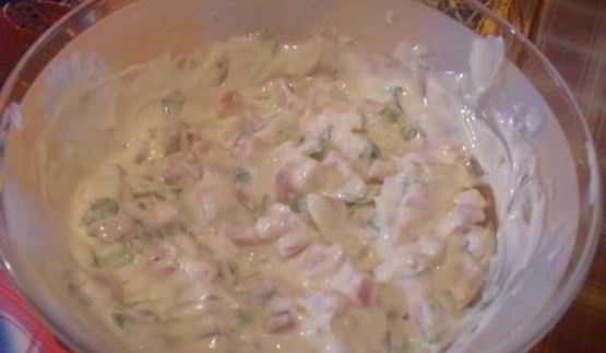 заварные булочки с сыром и ветчиной