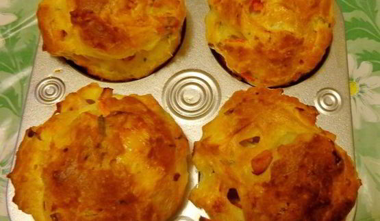 заварные булочки с ветчиной, сыром и болгарским перцем