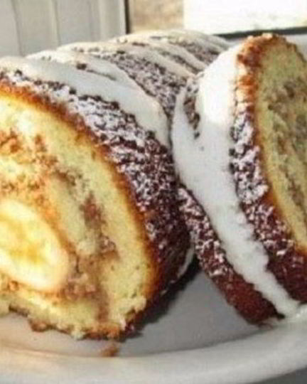 Рецепт быстрого рулетика с бананом к чаю