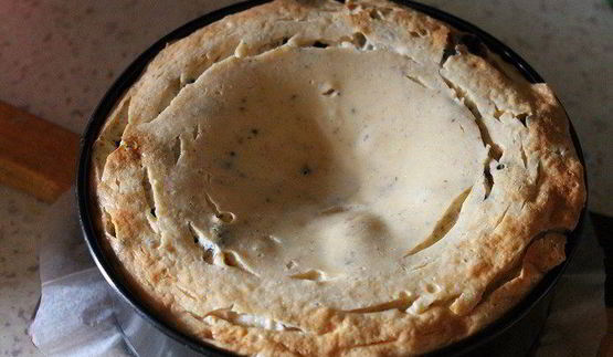 чизкейк из ряженки с печеньем