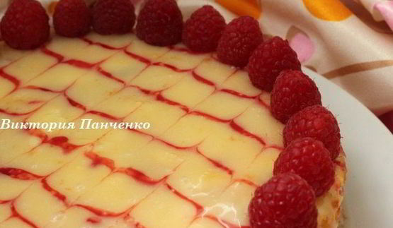 чизкейк с белым шоколадом и малиной