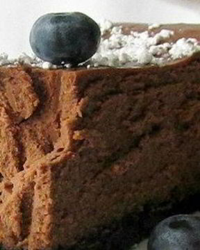 Чизкейк с черникой шоколадный