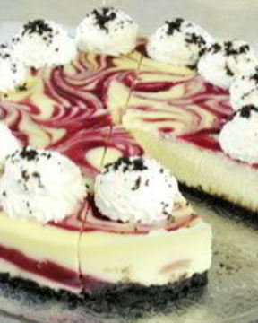 Чизкейк с малиной и белым шоколадом