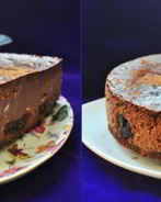 Чизкейк с шоколадом и черносливом