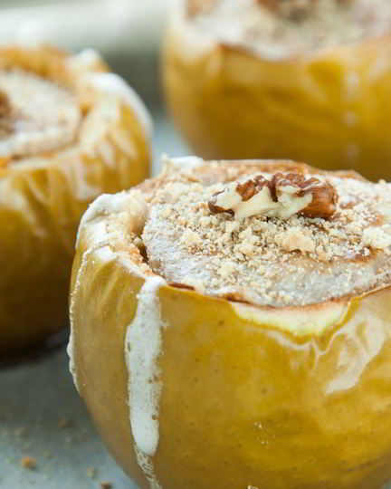 Рецепт чизкейка в яблоках