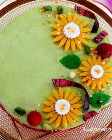 Рецепт фисташкового чизкейка с малиной