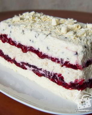 Холодный чизкейк с вишней