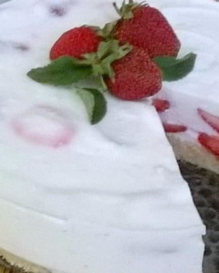 Рецепт клубнично-бананового чизкейк