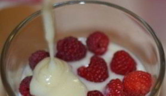 малиновый чизкейк-парфе без выпечки