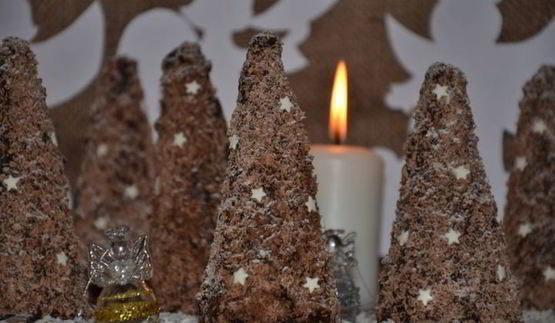 мини-чизкейки елочки