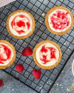 Мини-чизкейки с малиной