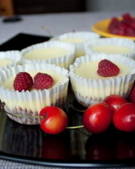 Рецепт мини-чизкейков с ягодами