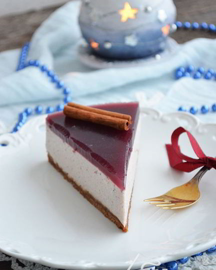 Рецепт праздничного чизкейка с глинтвейном