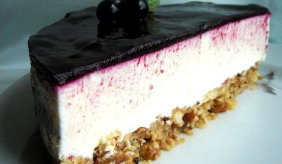 смородиновый чизкейк на хрустящей основе