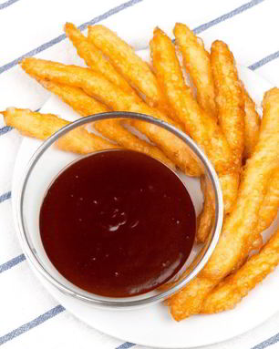 Чурросы с шоколадно-кофейным соусом