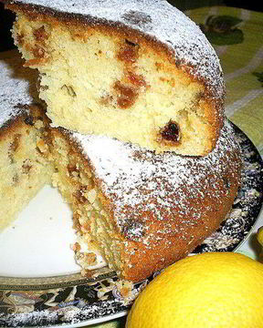 Ароматный лимонный кекс с изюмом
