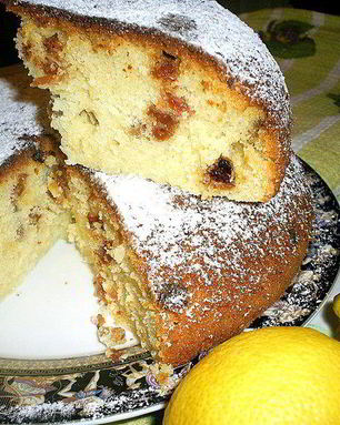 Ароматный лимонный кекс с изюмом