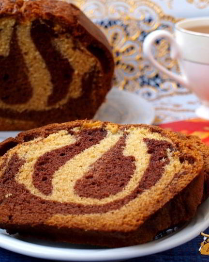 Рецепт двухцветного кекса на сметане