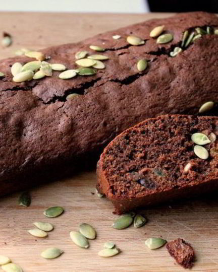 Рецепт гречишного кекса с шоколадом, изюмом и тыквенными семечками