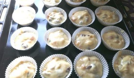 йогуртовые кексики с цукатами