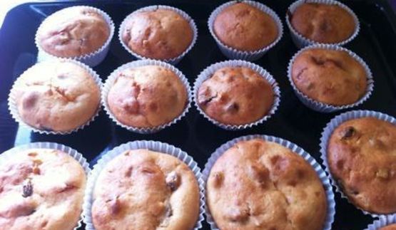 йогуртовые кексики с цукатами