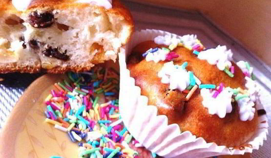 йогуртовые кексики с цукатами