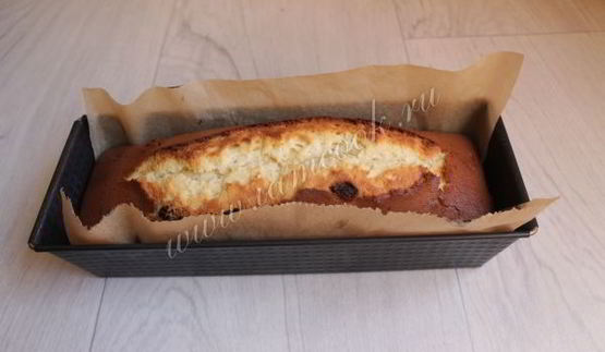 кекс на сгущенке с изюмом