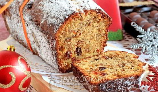 кекс рождественский с сухофруктами и орехами