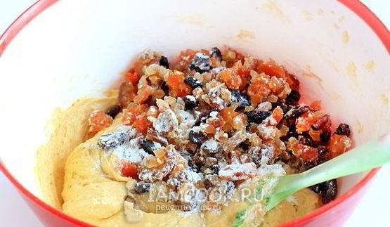 кекс рождественский с сухофруктами и орехами